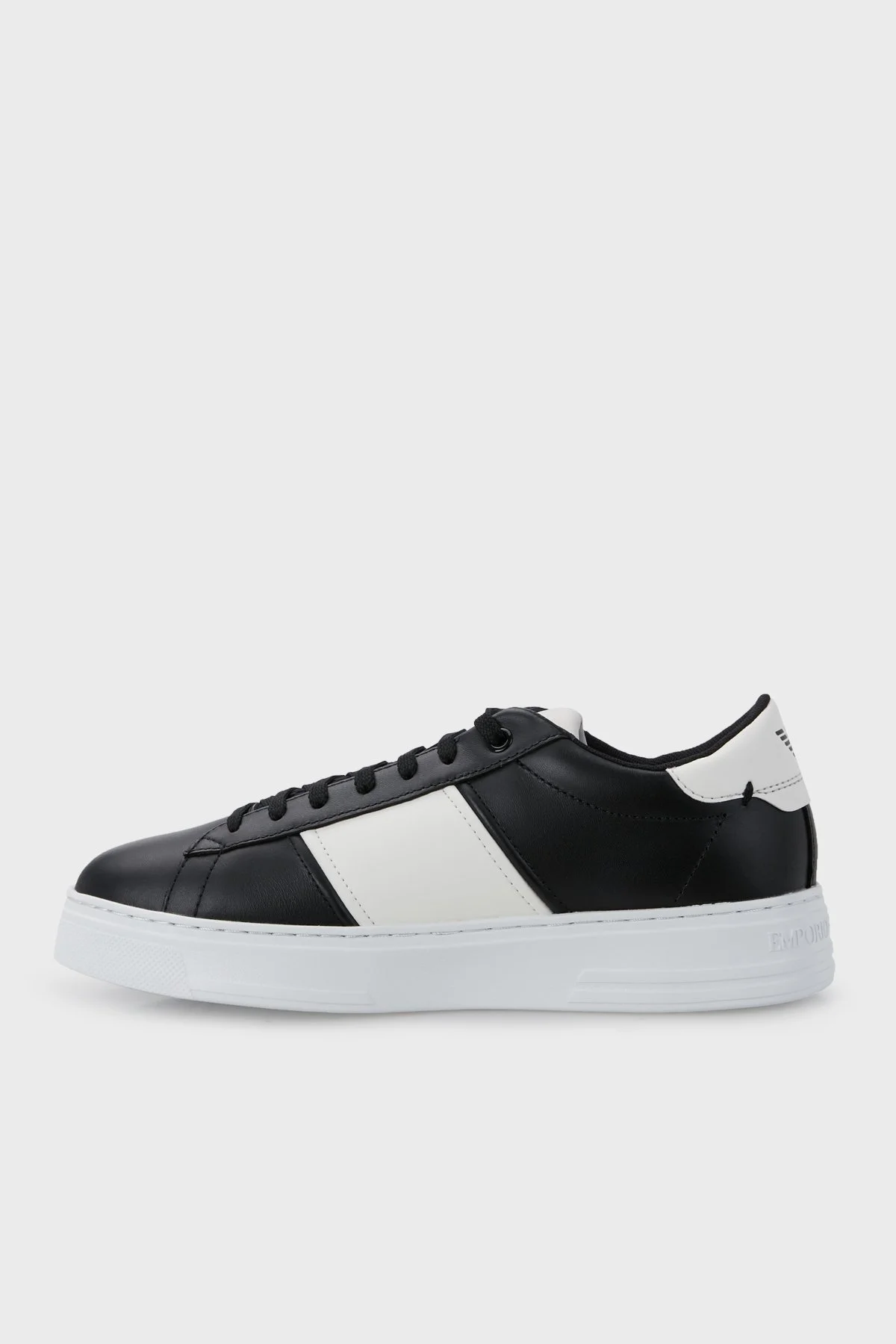 Emporio Armani Logolu Sneaker Erkek Ayakkabı X4X570 XN010 Q475 SİYAH-BEYAZ - 7