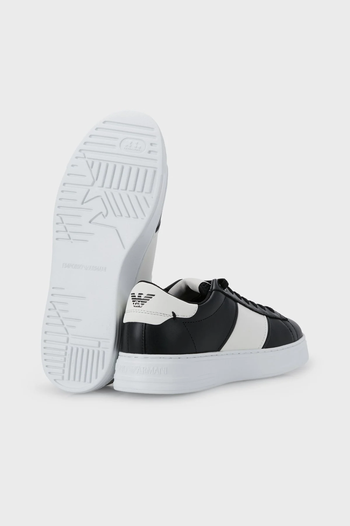 Emporio Armani Logolu Sneaker Erkek Ayakkabı X4X570 XN010 Q475 SİYAH-BEYAZ - 9