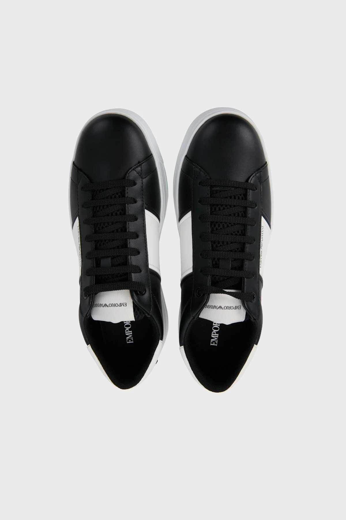 Emporio Armani Logolu Sneaker Erkek Ayakkabı X4X570 XN010 Q475 SİYAH-BEYAZ - 10