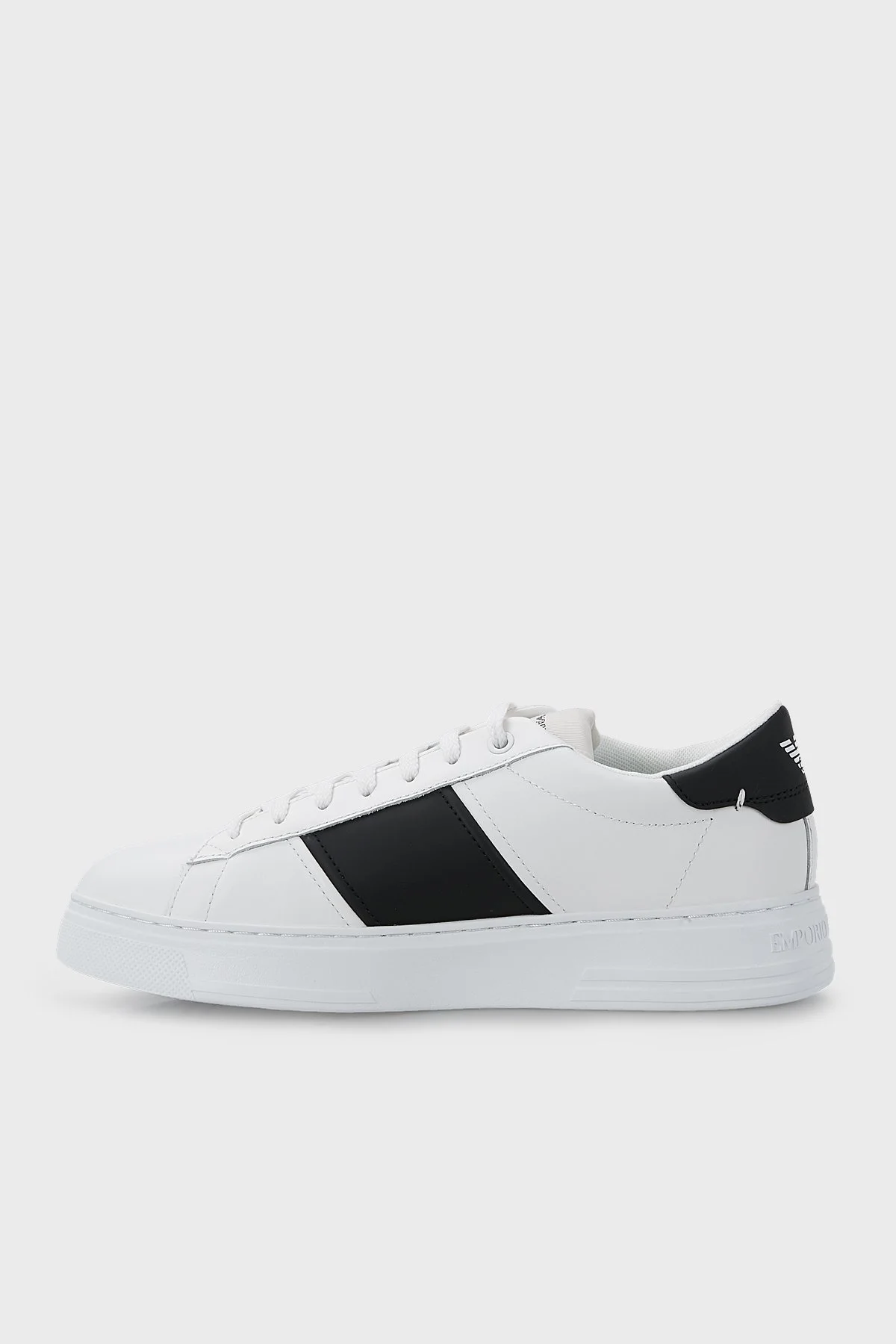 Emporio Armani Logolu Sneaker Erkek Ayakkabı X4X570 XN010 Q908 BEYAZ-SİYAH - 2