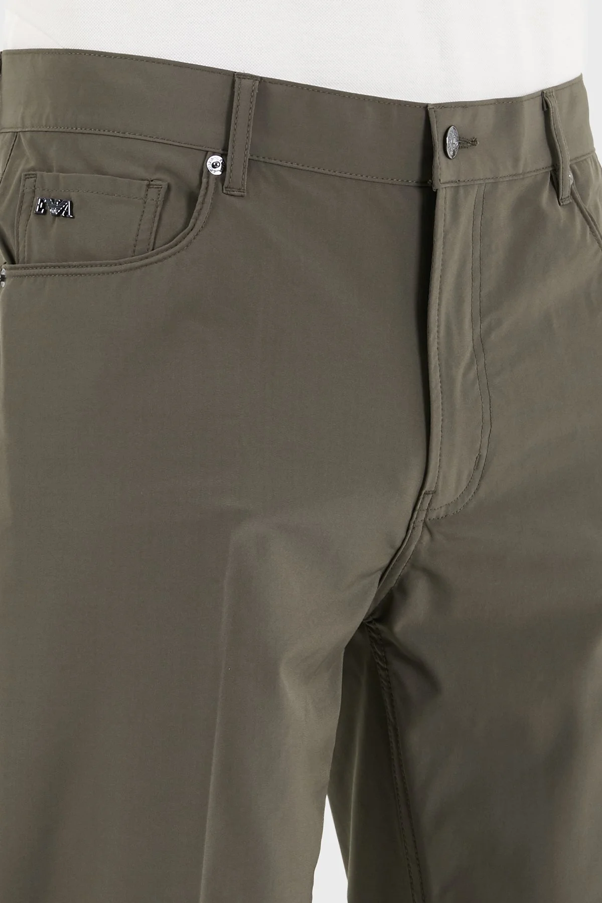 Emporio Armani Straight Fit Normal Bel Düz Paça Erkek Kot Pantolon EM000763 AF21368 U6200 HAKİ - 6