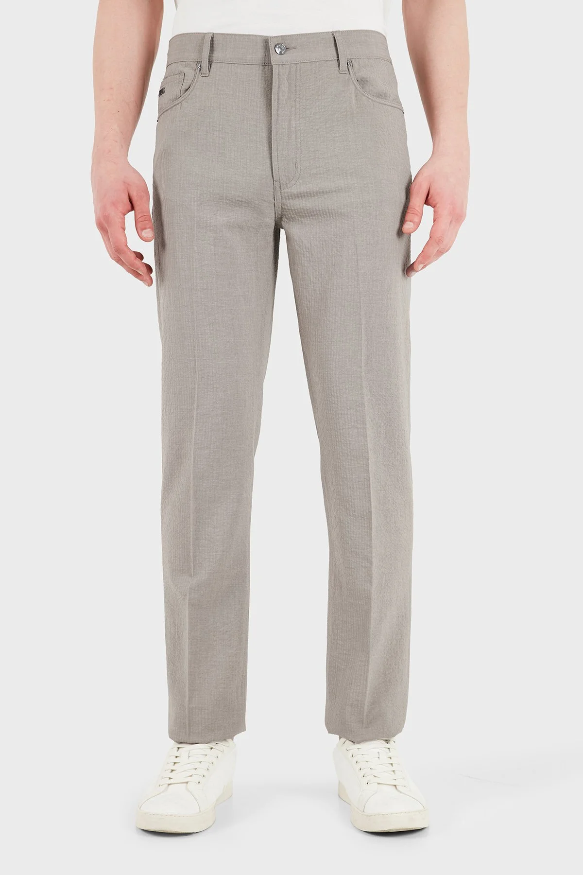 Emporio Armani Straight Fit Normal Bel Düz Paça Erkek Pantolon EM000763 AF13674 U6161 HAKİ - 1