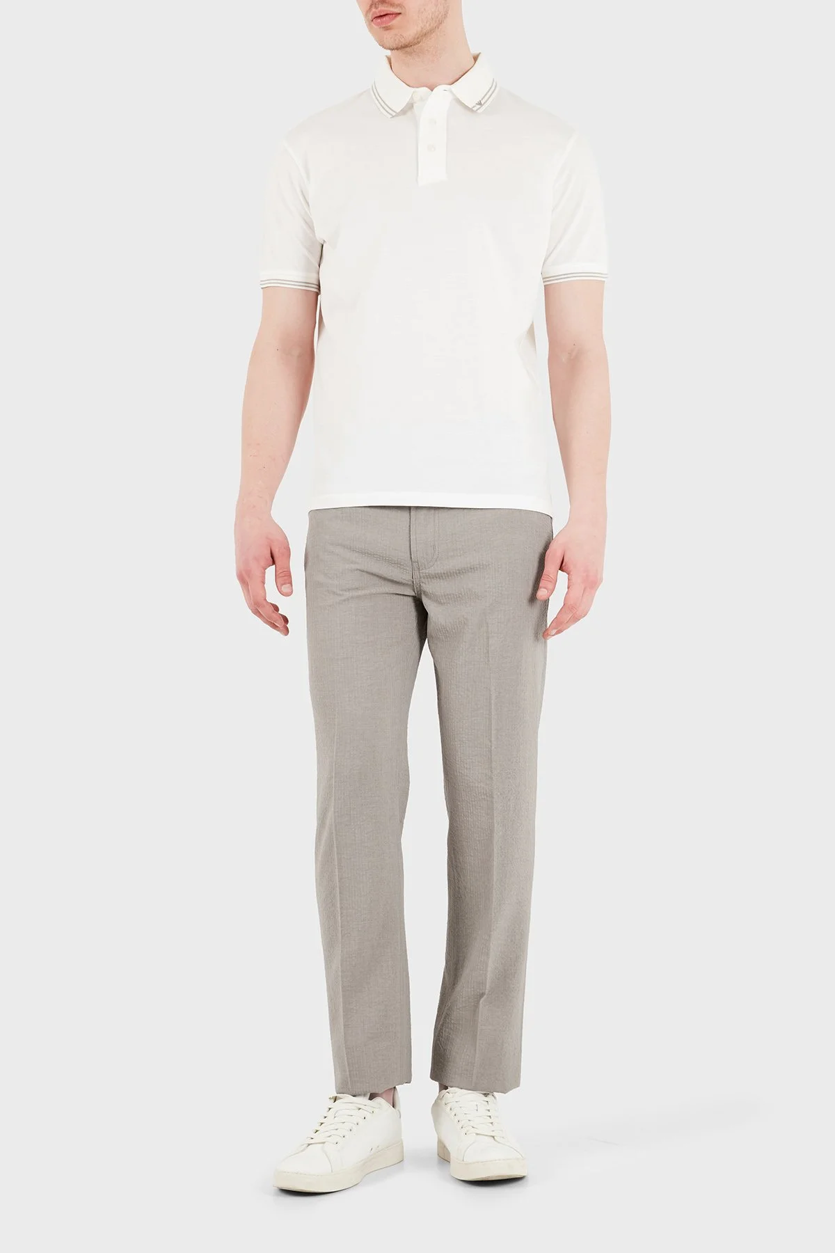 Emporio Armani Straight Fit Normal Bel Düz Paça Erkek Pantolon EM000763 AF13674 U6161 HAKİ - 2