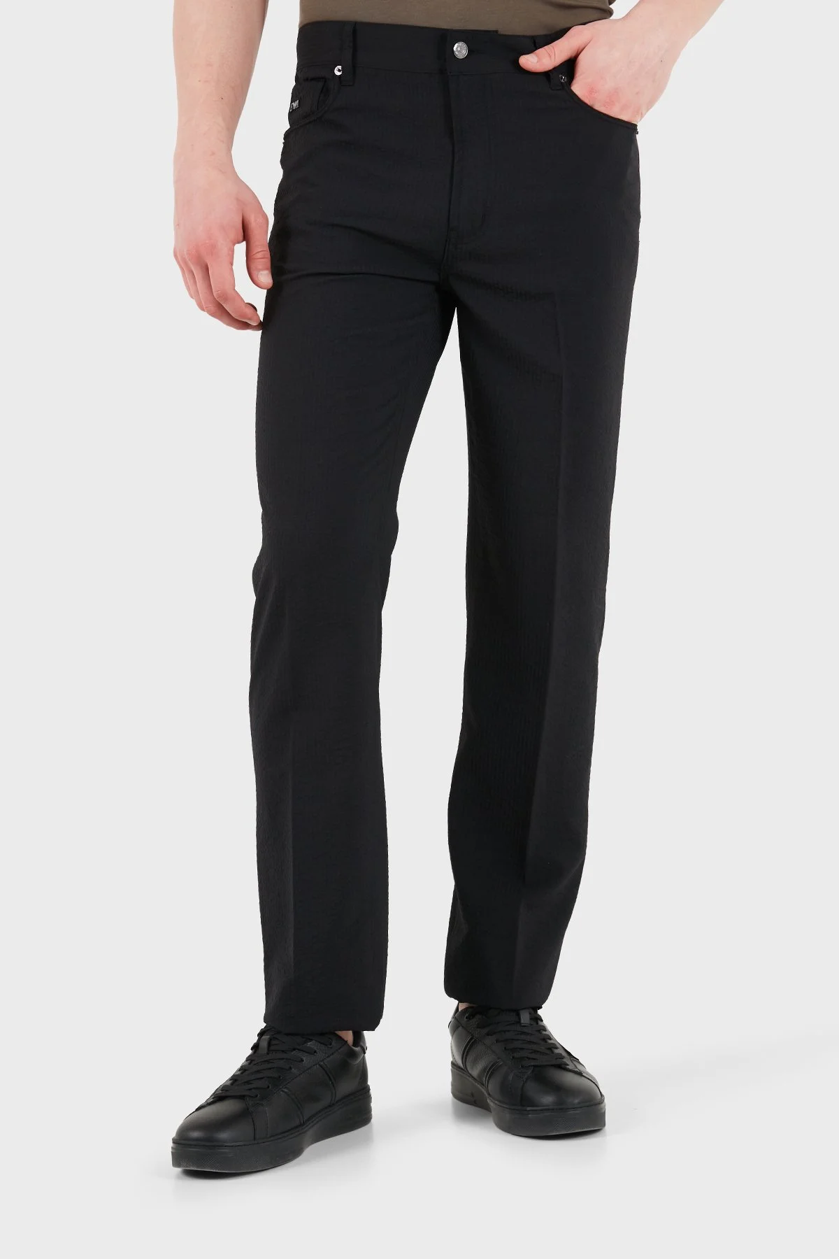 Emporio Armani Straight Fit Normal Bel Düz Paça Jeans Erkek Kot Pantolon EM000763 AF13674 UC001 SİYAH - 1