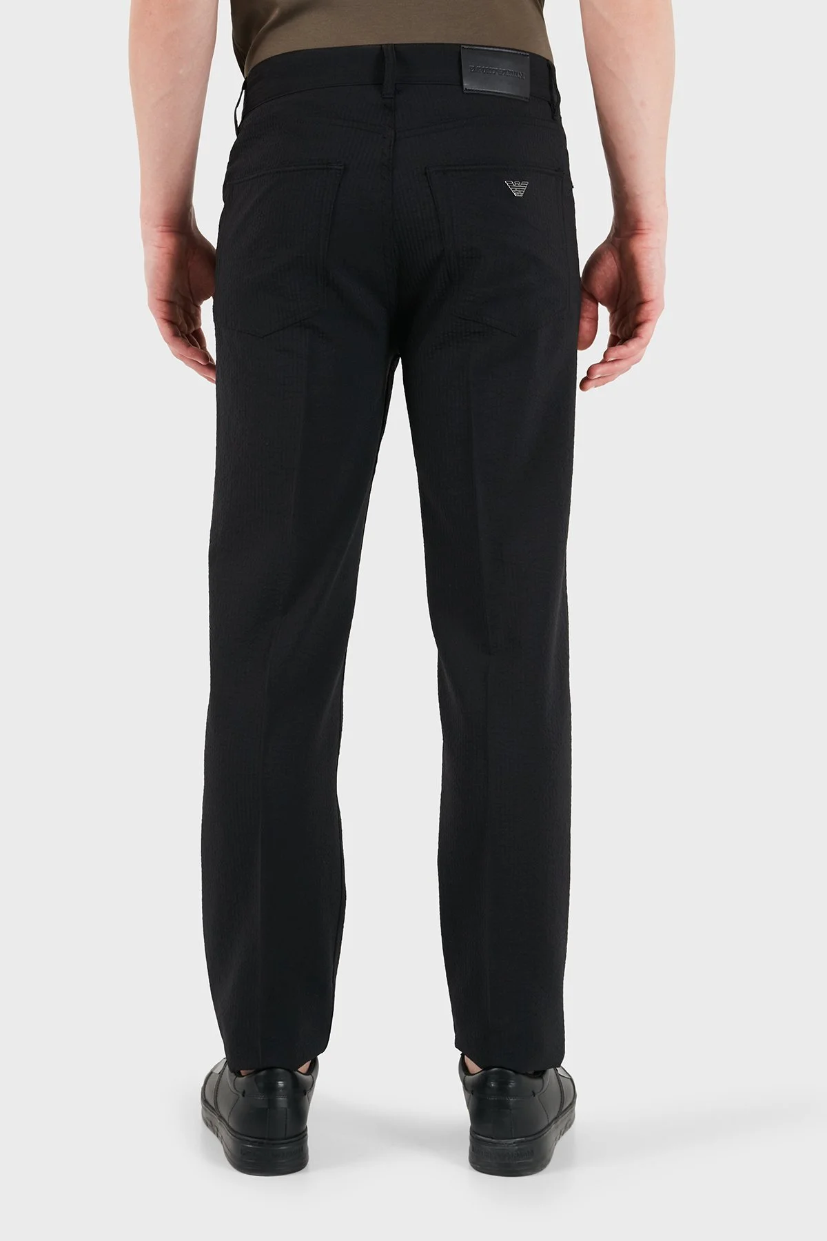 Emporio Armani Straight Fit Normal Bel Düz Paça Jeans Erkek Kot Pantolon EM000763 AF13674 UC001 SİYAH - 3