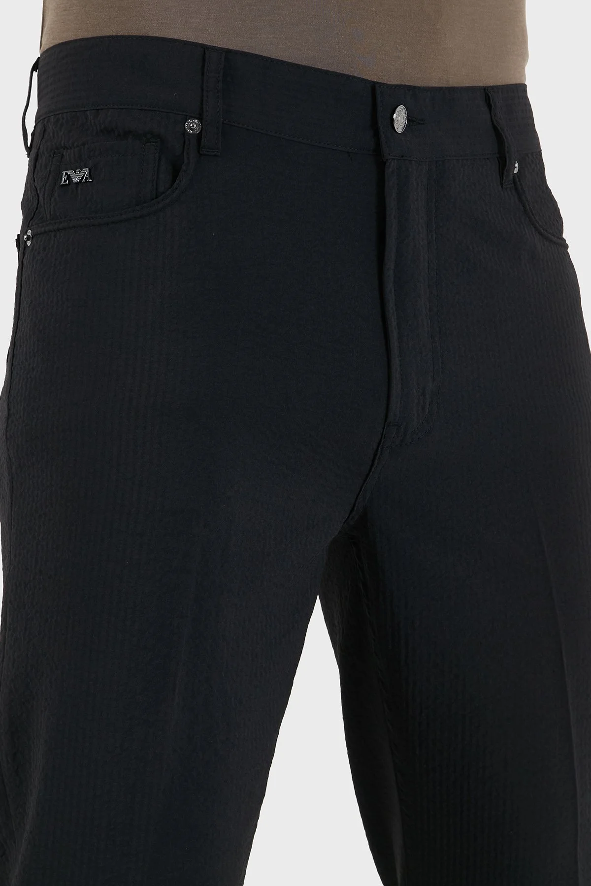 Emporio Armani Straight Fit Normal Bel Düz Paça Jeans Erkek Kot Pantolon EM000763 AF13674 UC001 SİYAH - 6