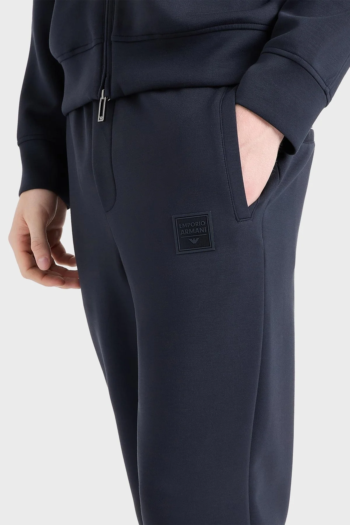 Emporio Armani Streç Logolu Slim Fit Erkek Eşofman Takımı 6D1D72 1JRRZ 0920 LACİVERT - 5