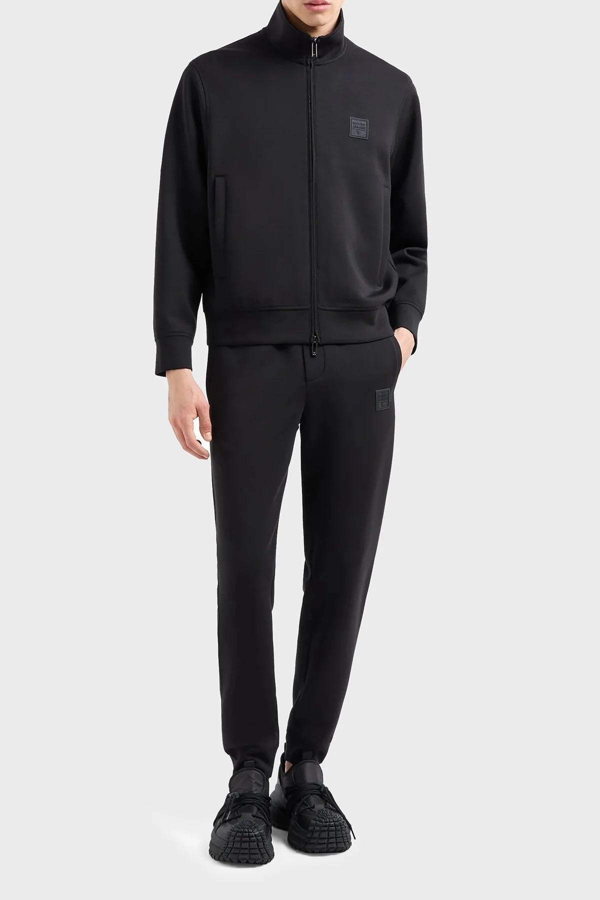 Emporio Armani Streç Logolu Slim Fit Erkek Eşofman Takımı 6D1D72 1JRRZ 0999 SİYAH - 7