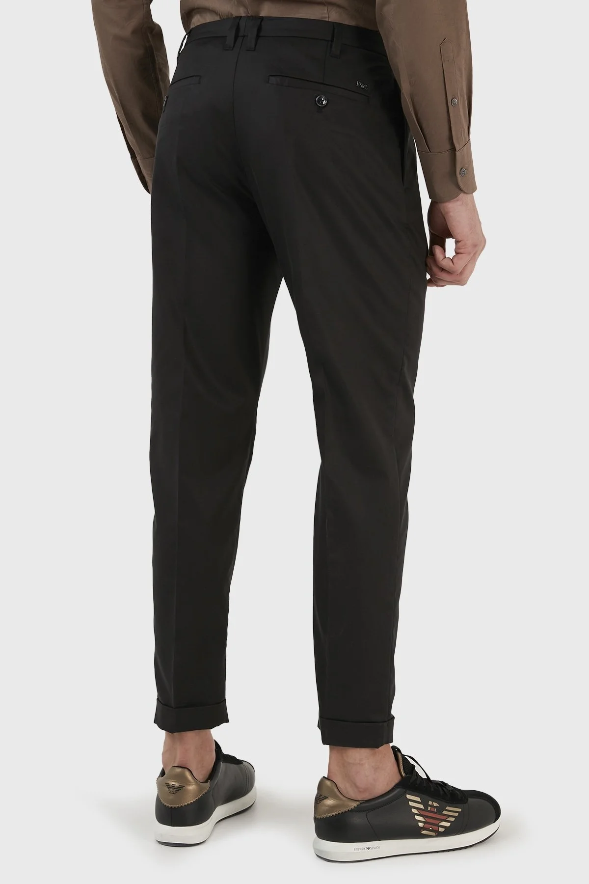 Emporio Armani Streç Normal Bel Düz Paça Slim Fit Erkek Pantolon 3R1PF4 1NSEZ 0999 SİYAH - 7