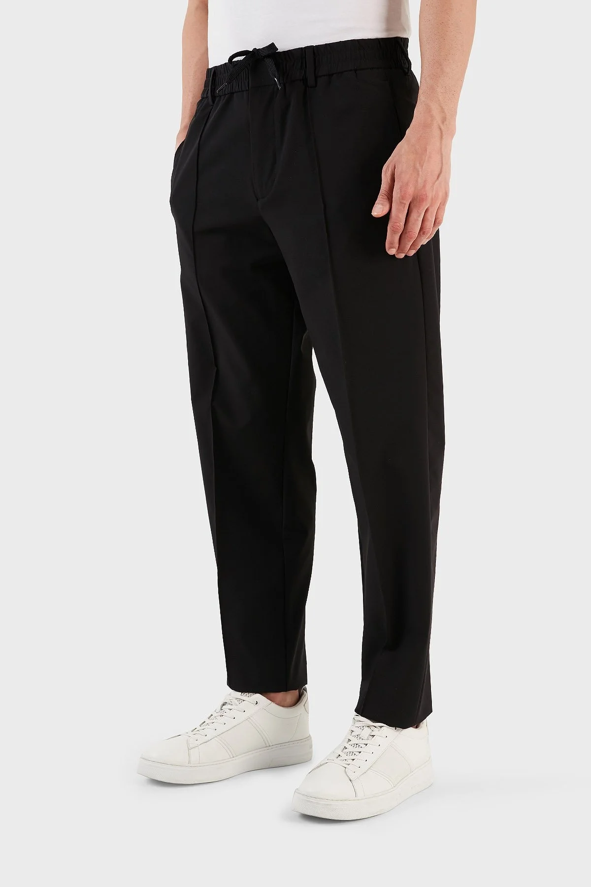 Emporio Armani Streç Normal Bel Regular Fit Düz Paça Erkek Pantolon 3R1PF9 1NNIZ 0999 SİYAH - 3