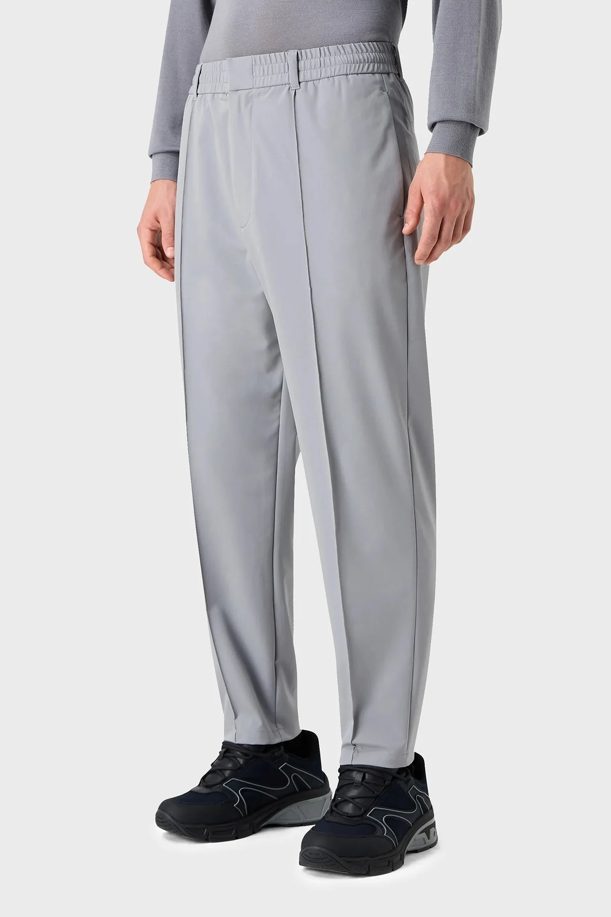 Emporio Armani Streç Normal Bel Tapered Fit Erkek Pantolon EM000045 AF10061 U8060 GRİ - 1