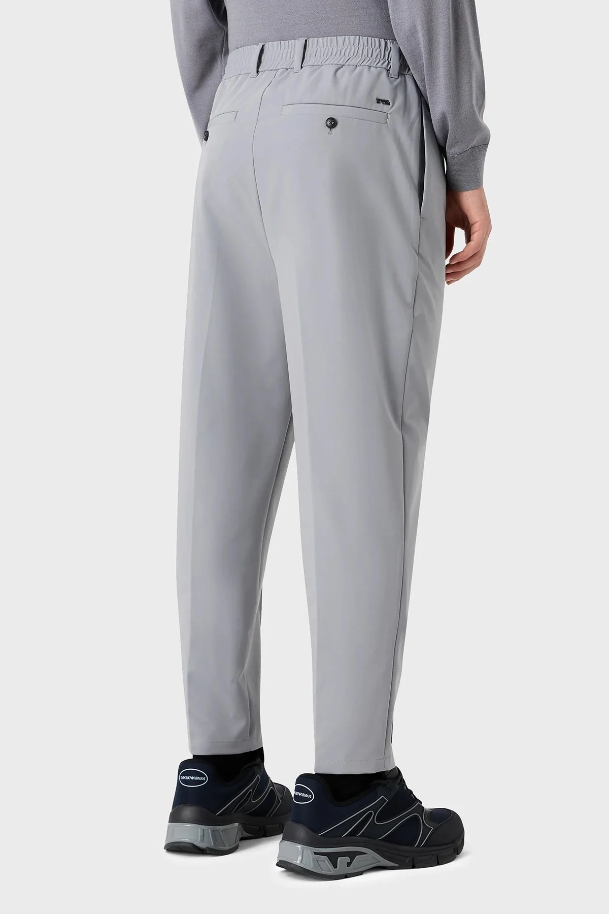 Emporio Armani Streç Normal Bel Tapered Fit Erkek Pantolon EM000045 AF10061 U8060 GRİ - 3