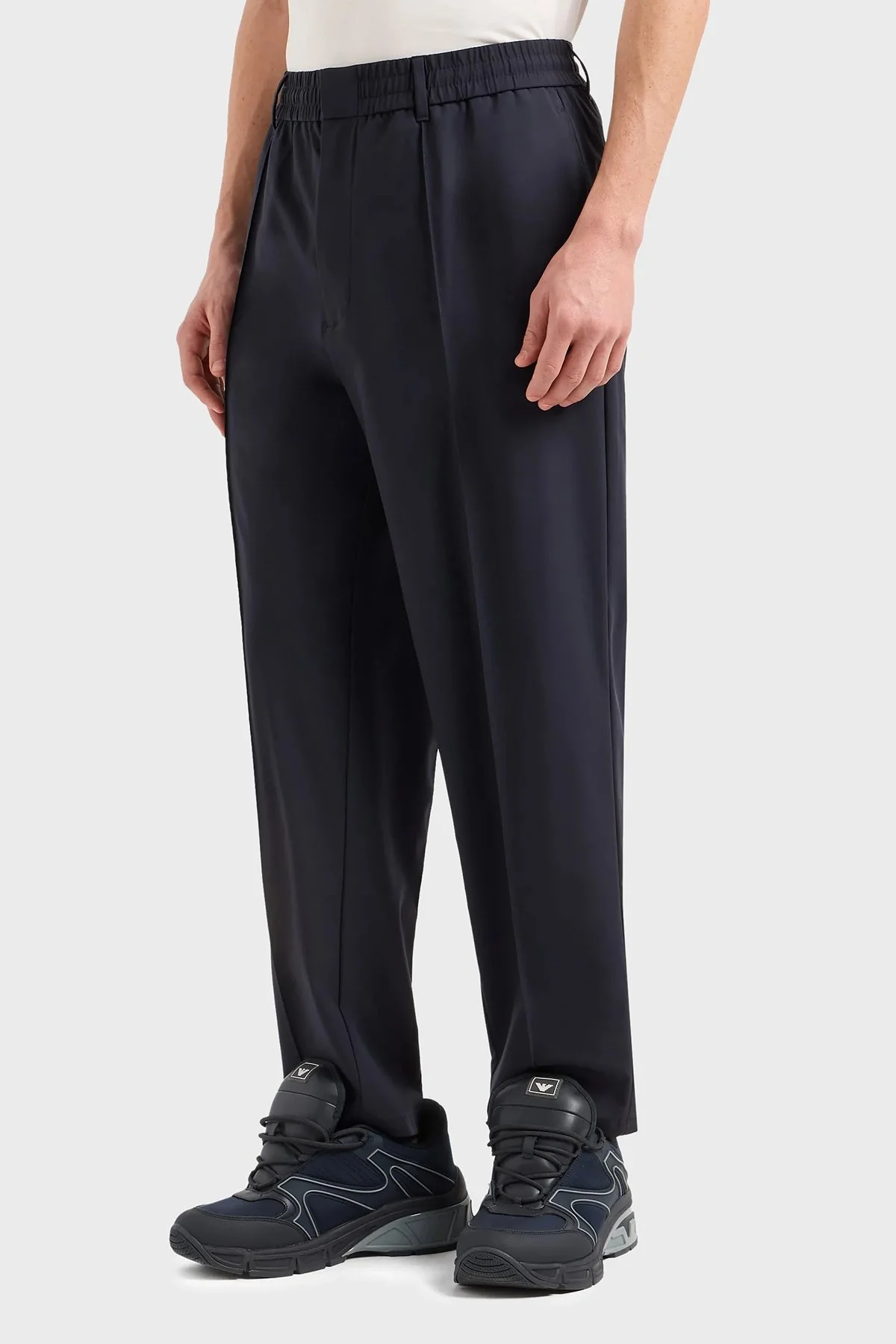 Emporio Armani Streç Normal Bel Tapered Fit Erkek Pantolon EM000045 AF10061 UB118 LACİVERT - 1