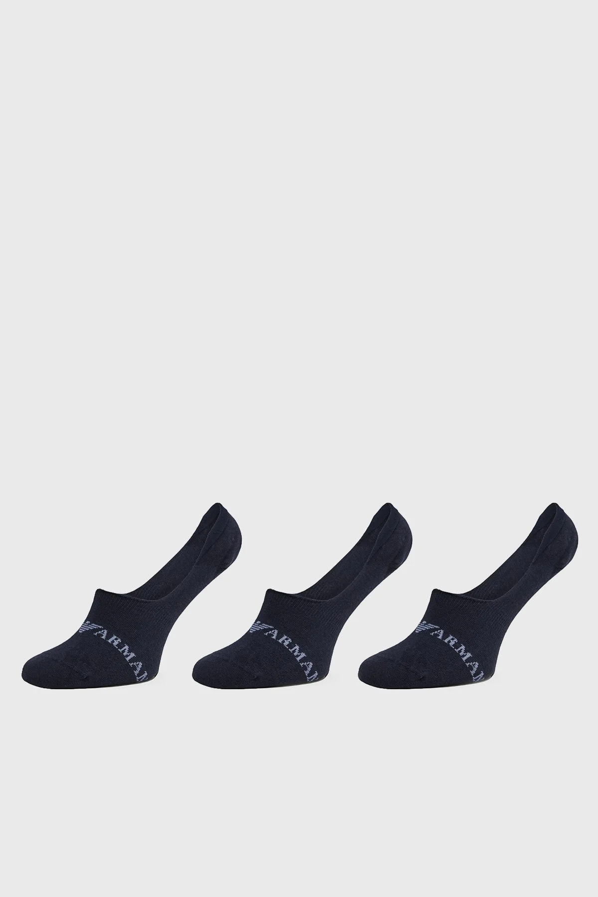 Emporio Armani Streç Pamuklu 3 Pack Babet Erkek Çorap 306227 4R254 70435 LACİVERT - 1