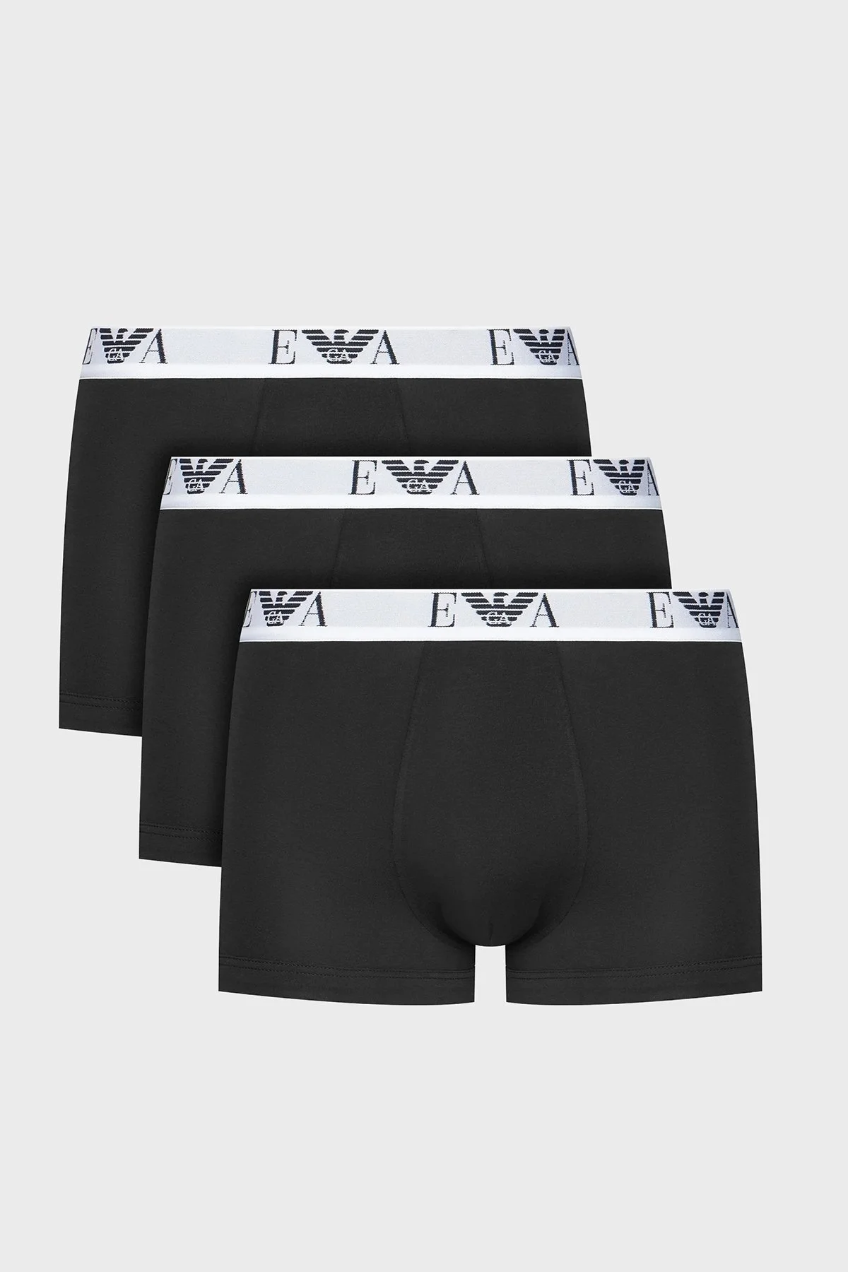 Emporio Armani Streç Pamuklu 3 Pack Erkek Boxer EM000259 AF14131 MC061 SİYAH - 1