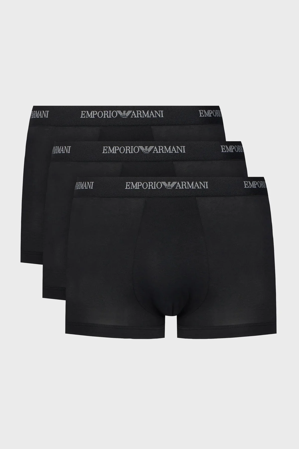 Emporio Armani Streç Pamuklu 3 Pack Erkek Boxer EM000259 AF14132 MC061 SİYAH - 1