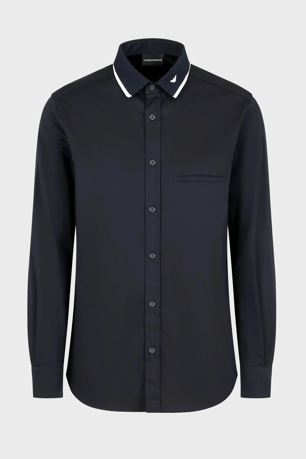 Emporio Armani Streç Pamuklu Erkek Gömlek 6D1CM1 1K6DZ 0920 LACİVERT - 10