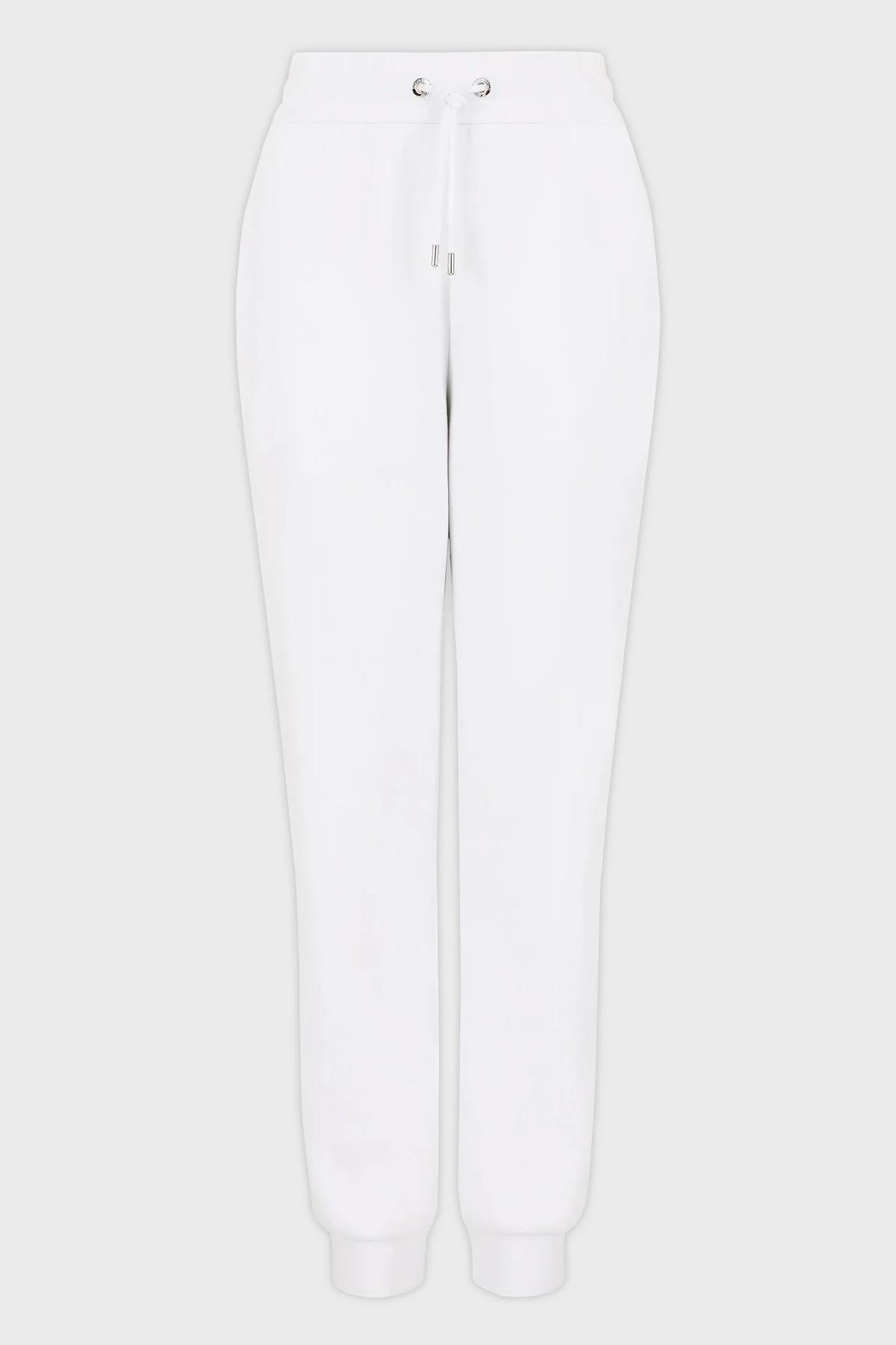 Emporio Armani Streç Pamuklu İşlemeli Comfort Fit Yüksek Bel Bayan Pantolon EW000200 AF10002 U0002 BEYAZ - 10