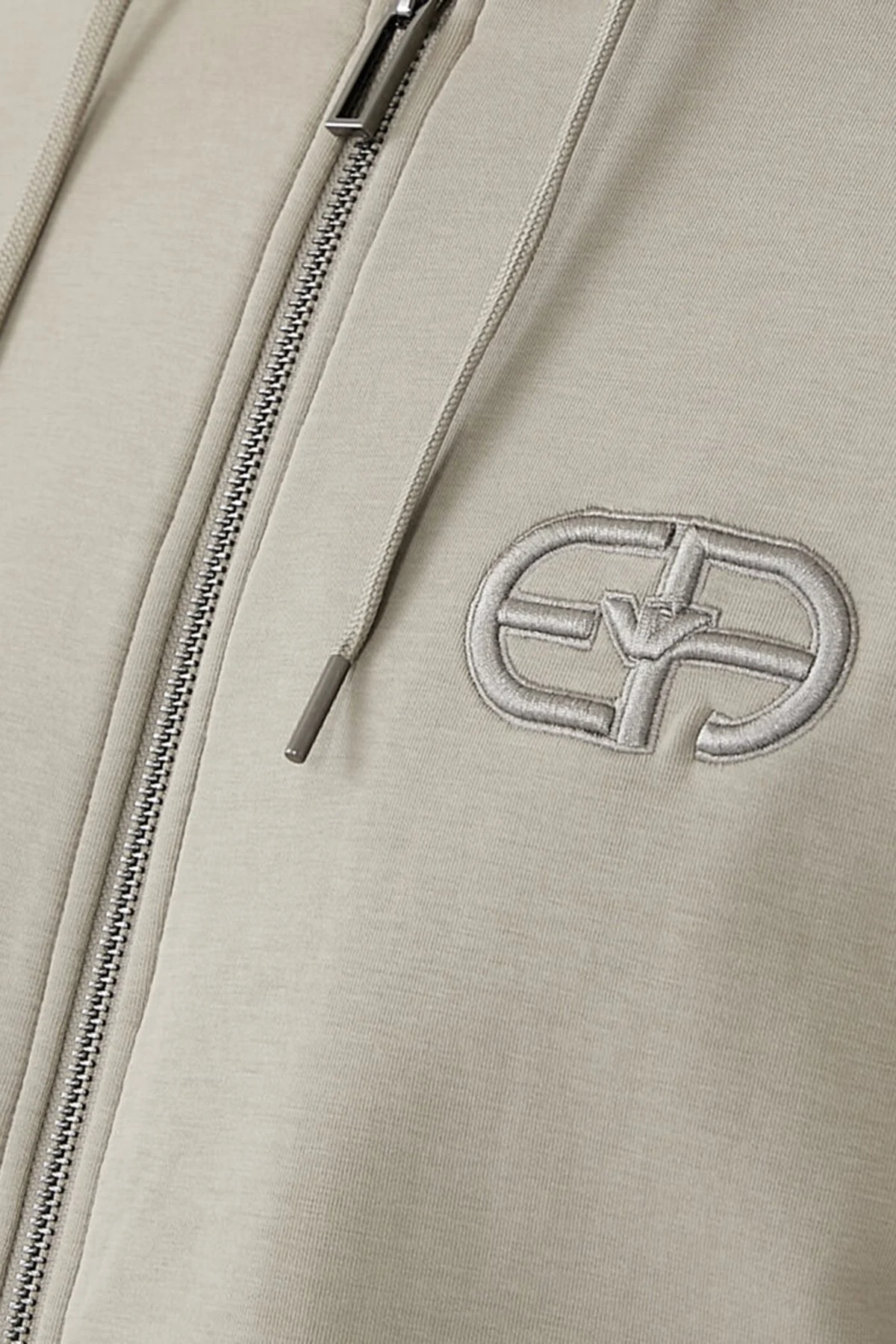 Emporio Armani Streç Pamuklu Kapüşonlu Erkek Sweat 8N1ML6 1JHSZ 0643 GRİ - 4