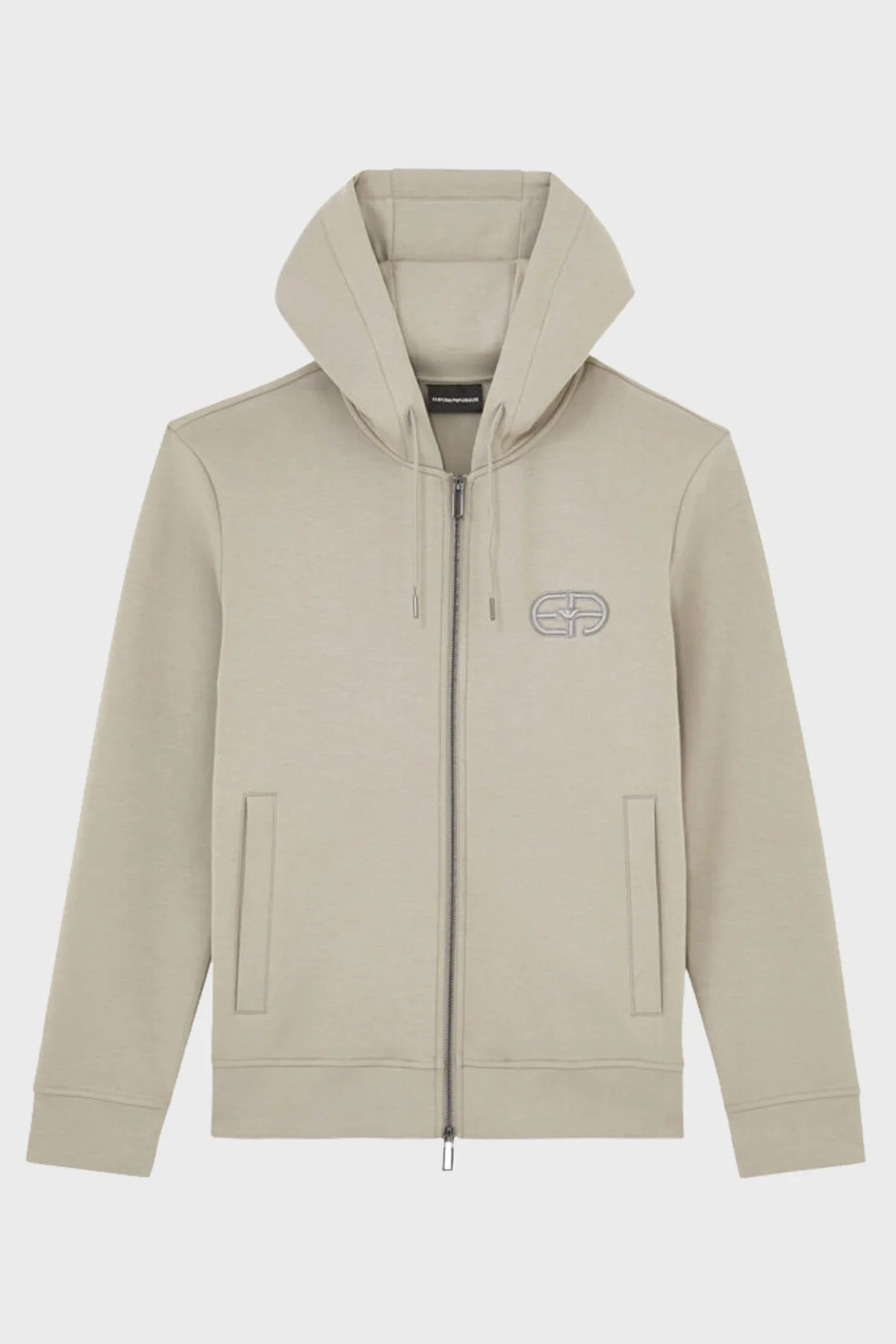 Emporio Armani Streç Pamuklu Kapüşonlu Erkek Sweat 8N1ML6 1JHSZ 0643 GRİ - 5