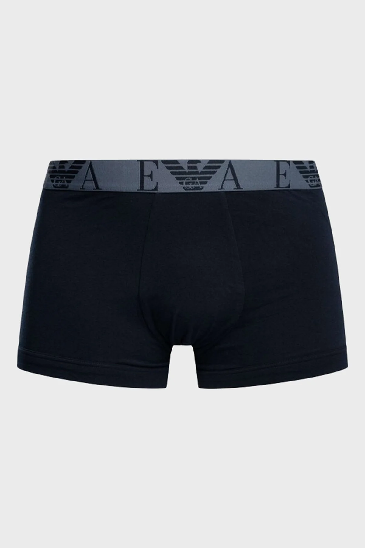 Emporio Armani Streç Pamuklu Logo Baskılı 3 Pack Erkek Boxer EM000259 AF10778 MB254 LACİVERT - 2