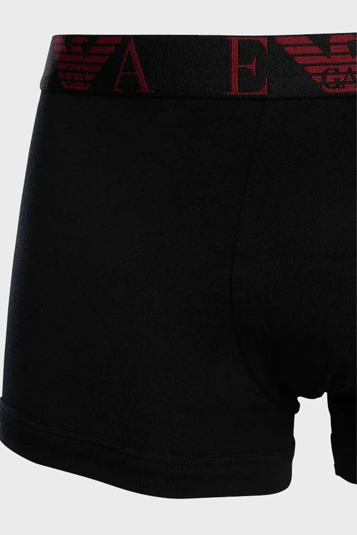 Emporio Armani Streç Pamuklu Logo Baskılı 3 Pack Erkek Boxer EM000259 AF10778 MC406 SİYAH - 4