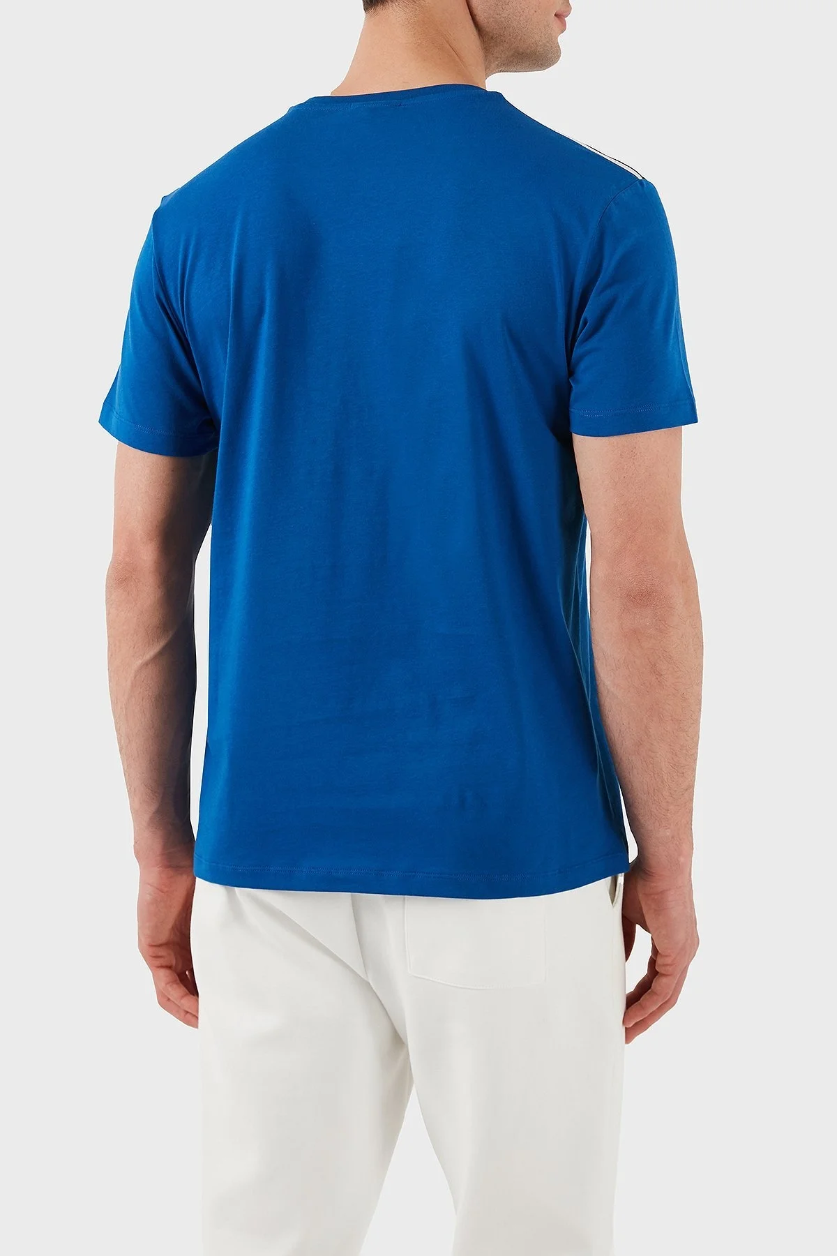 Emporio Armani Streç Pamuklu Logo Baskılı Regular Fit Bisiklet Yaka Erkek T Shirt EM000574 AF12333 UB057 SAKS - 3