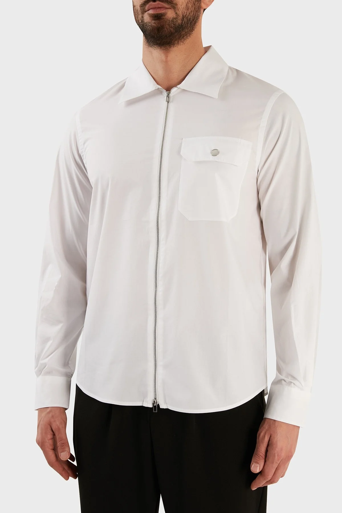 Emporio Armani Erkek Gömlek 3R1CQ1 1K01Z 0100 BEYAZ - 4