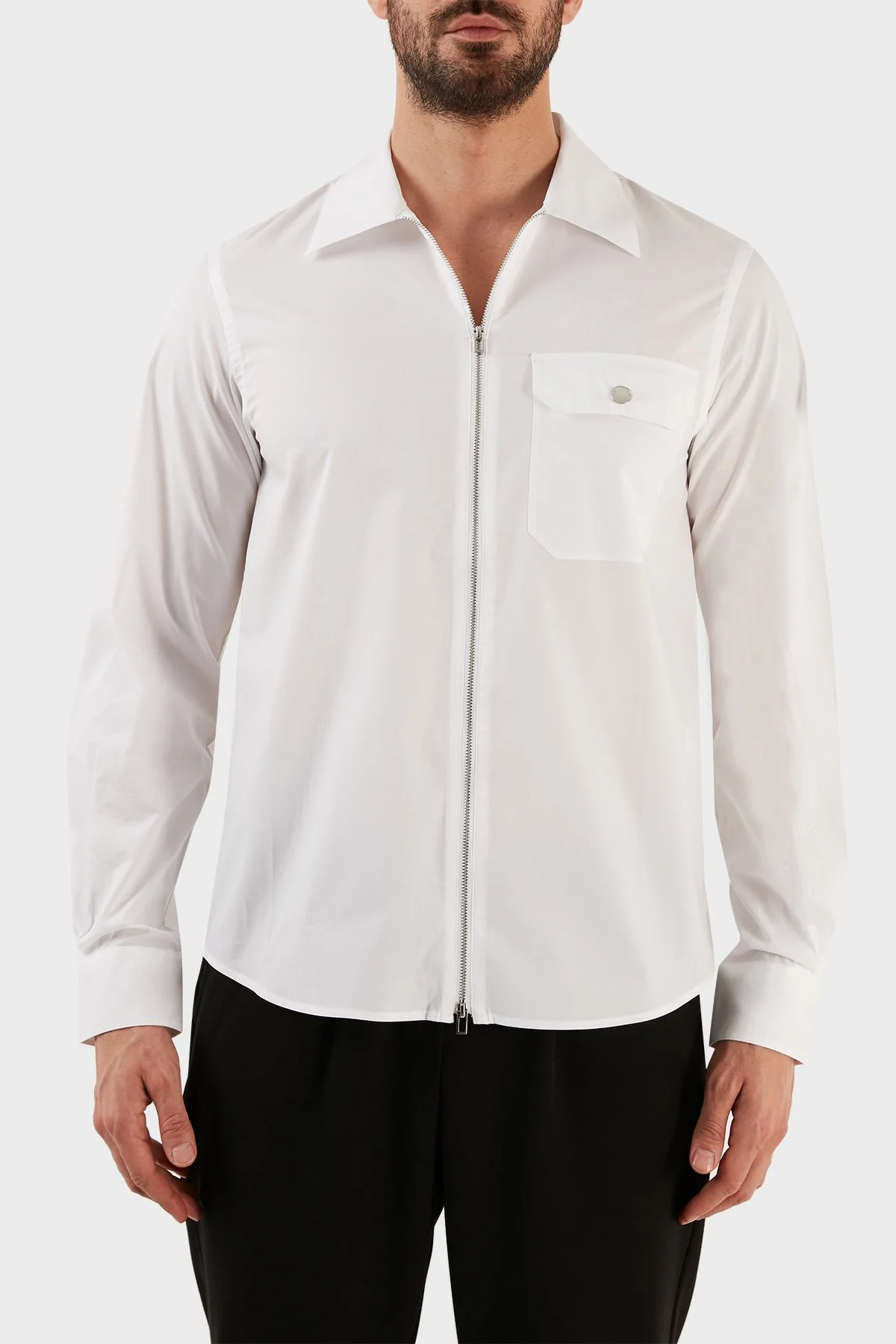 Emporio Armani Erkek Gömlek 3R1CQ1 1K01Z 0100 BEYAZ - 1