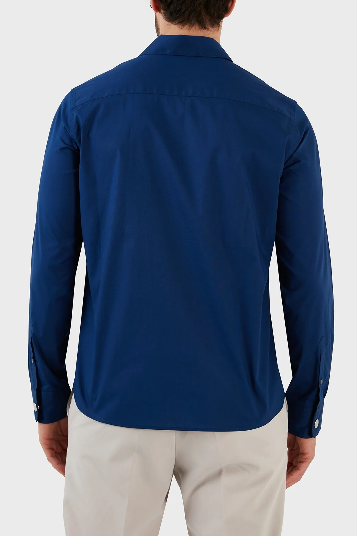 Emporio Armani Streç Pamuklu Loose Fit Fermuarlı Erkek Gömlek 3R1CQ1 1K01Z 0862 SAKS - 6
