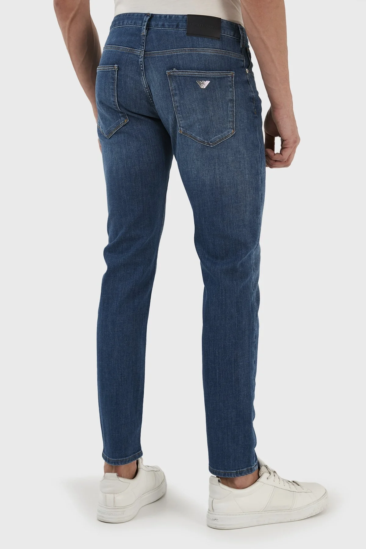 Emporio Armani Streç Pamuklu Normal Bel Slim Fit J06 Jeans Erkek Kot Pantolon 3R1J06 1D09Z 0942 MAVİ - 6