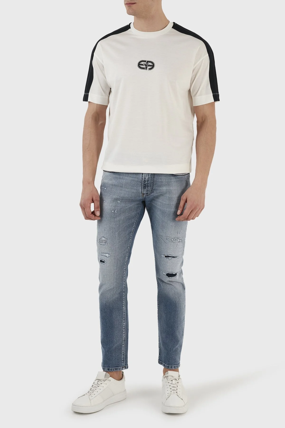 Emporio Armani Streç Pamuklu Normal Bel Slim Fit J06 Jeans Erkek Kot Pantolon 3R1J06 1D33Z 0943 MAVİ - 1