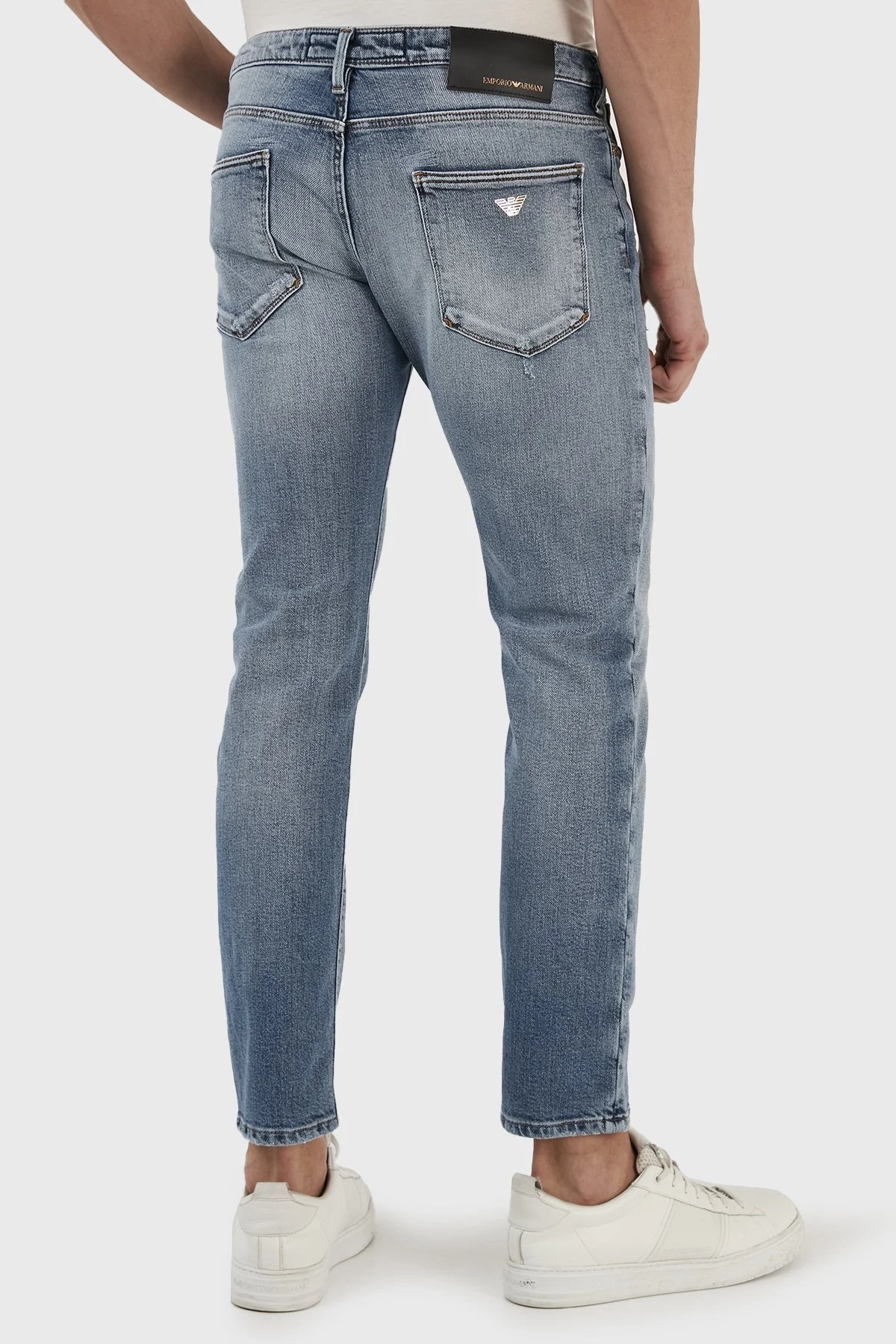 Emporio Armani Streç Pamuklu Normal Bel Slim Fit J06 Jeans Erkek Kot Pantolon 3R1J06 1D33Z 0943 MAVİ - 5