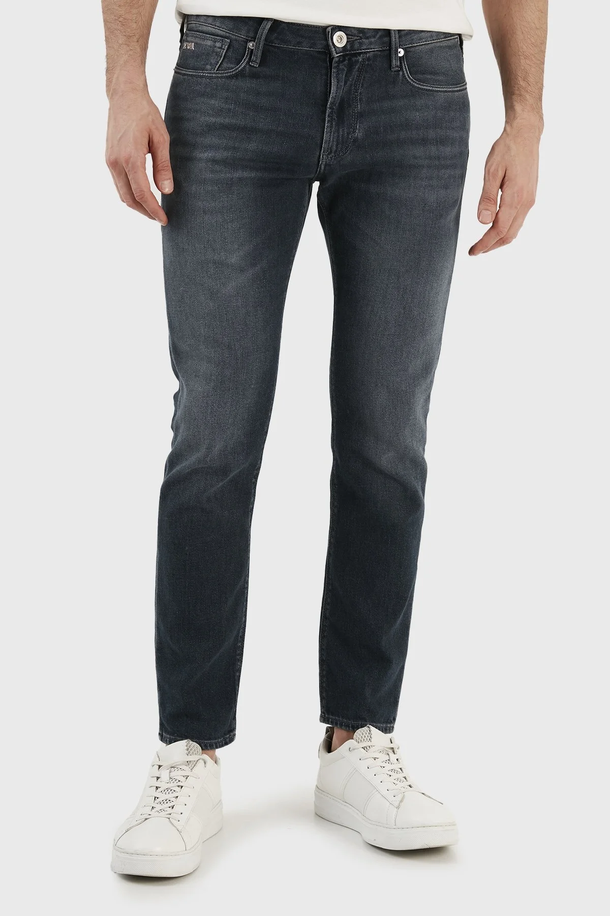 Emporio Armani Streç Pamuklu Normal Bel Slim Fit J06 Jeans Erkek Kot Pantolon 3R1J06 1DL2Z 0941 MAVİ - 2