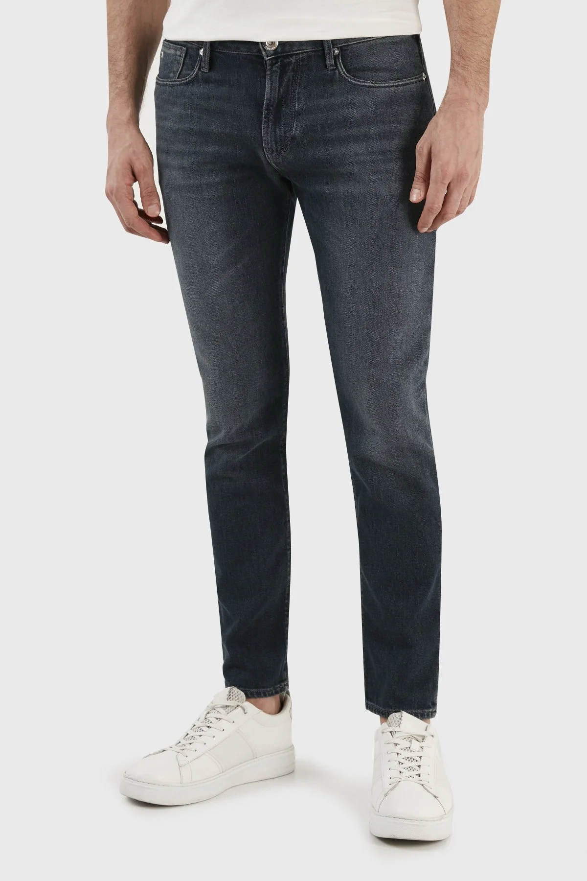 Emporio Armani Streç Pamuklu Normal Bel Slim Fit J06 Jeans Erkek Kot Pantolon 3R1J06 1DL2Z 0941 MAVİ - 4