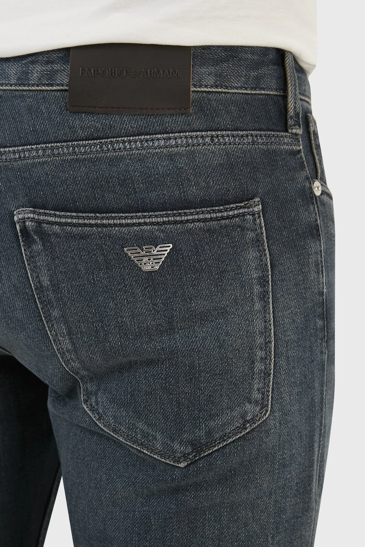 Emporio Armani Streç Pamuklu Normal Bel Slim Fit J06 Jeans Erkek Kot Pantolon 3R1J06 1DL2Z 0941 MAVİ - 7