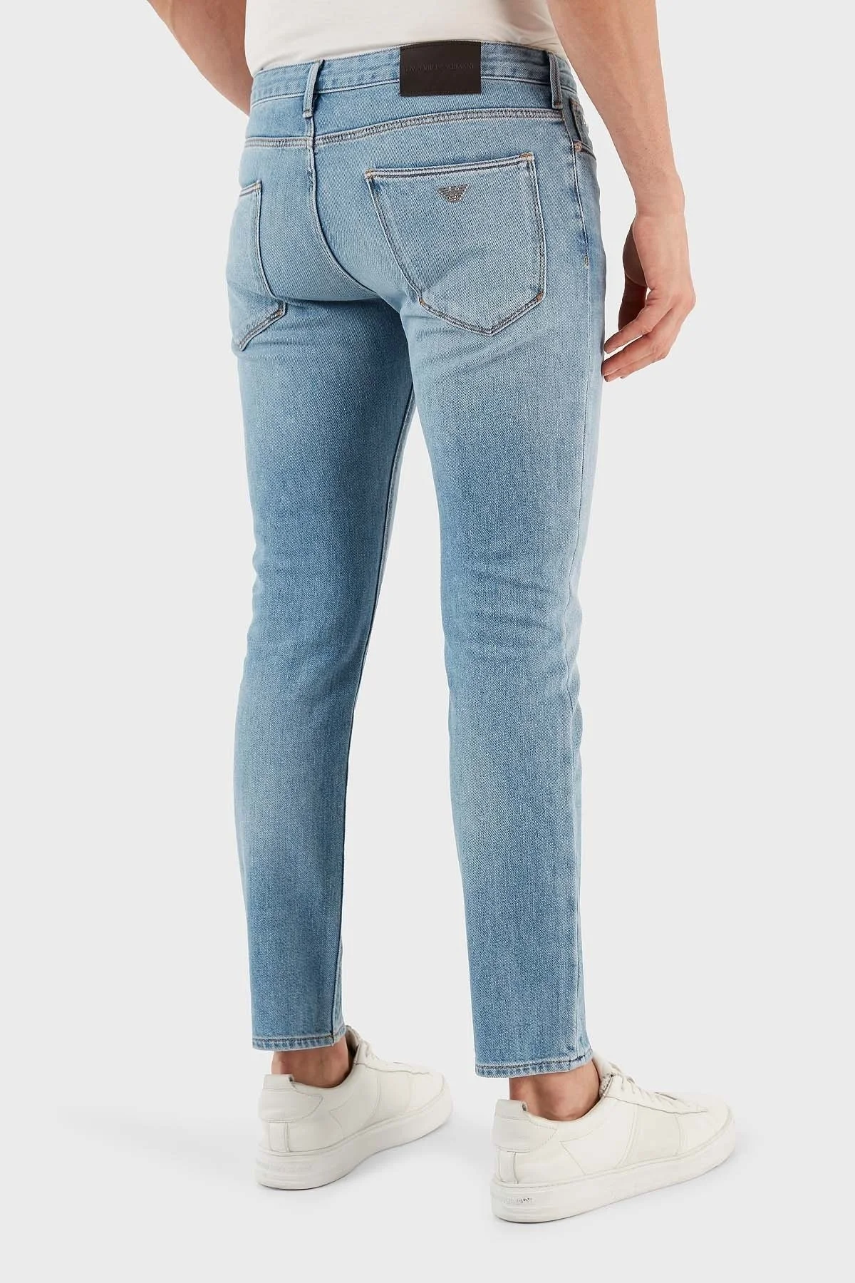 Emporio Armani Streç Pamuklu Normal Bel Slim Fit J06 Jeans Erkek Kot Pantolon 3R1J06 1DL2Z 0943 MAVİ - 5