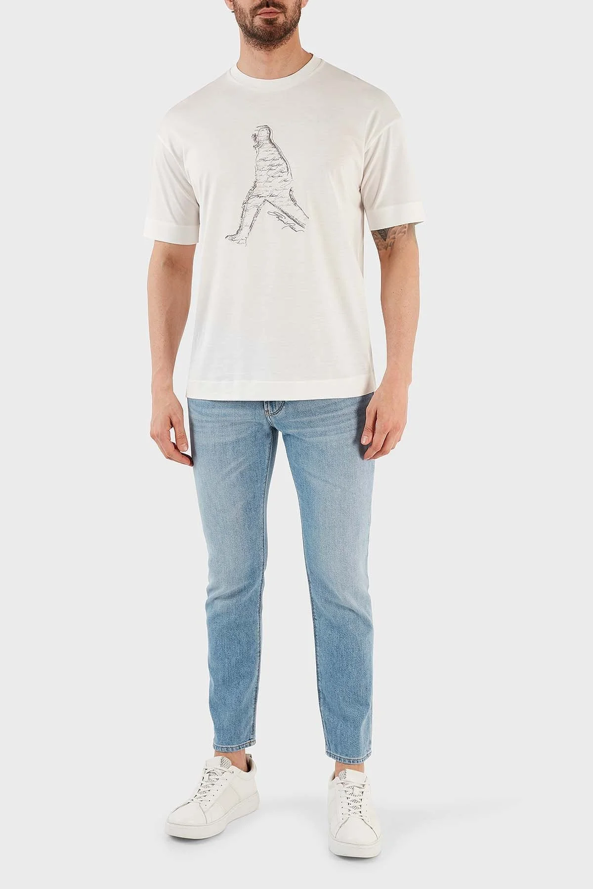 Emporio Armani Streç Pamuklu Normal Bel Slim Fit J06 Jeans Erkek Kot Pantolon 3R1J06 1DL2Z 0943 MAVİ - 1