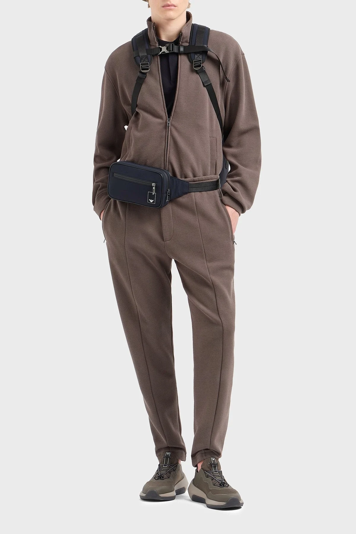 Emporio Armani Streç Pamuklu Regular Fit Fermuarlı Erkek Polo Yaka T Shirt EM001146 AF13742 UB118 LACİVERT - 7