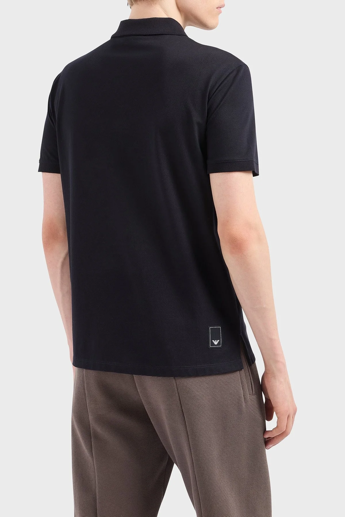 Emporio Armani Streç Pamuklu Regular Fit Fermuarlı Erkek Polo Yaka T Shirt EM001146 AF13742 UB118 LACİVERT - 8