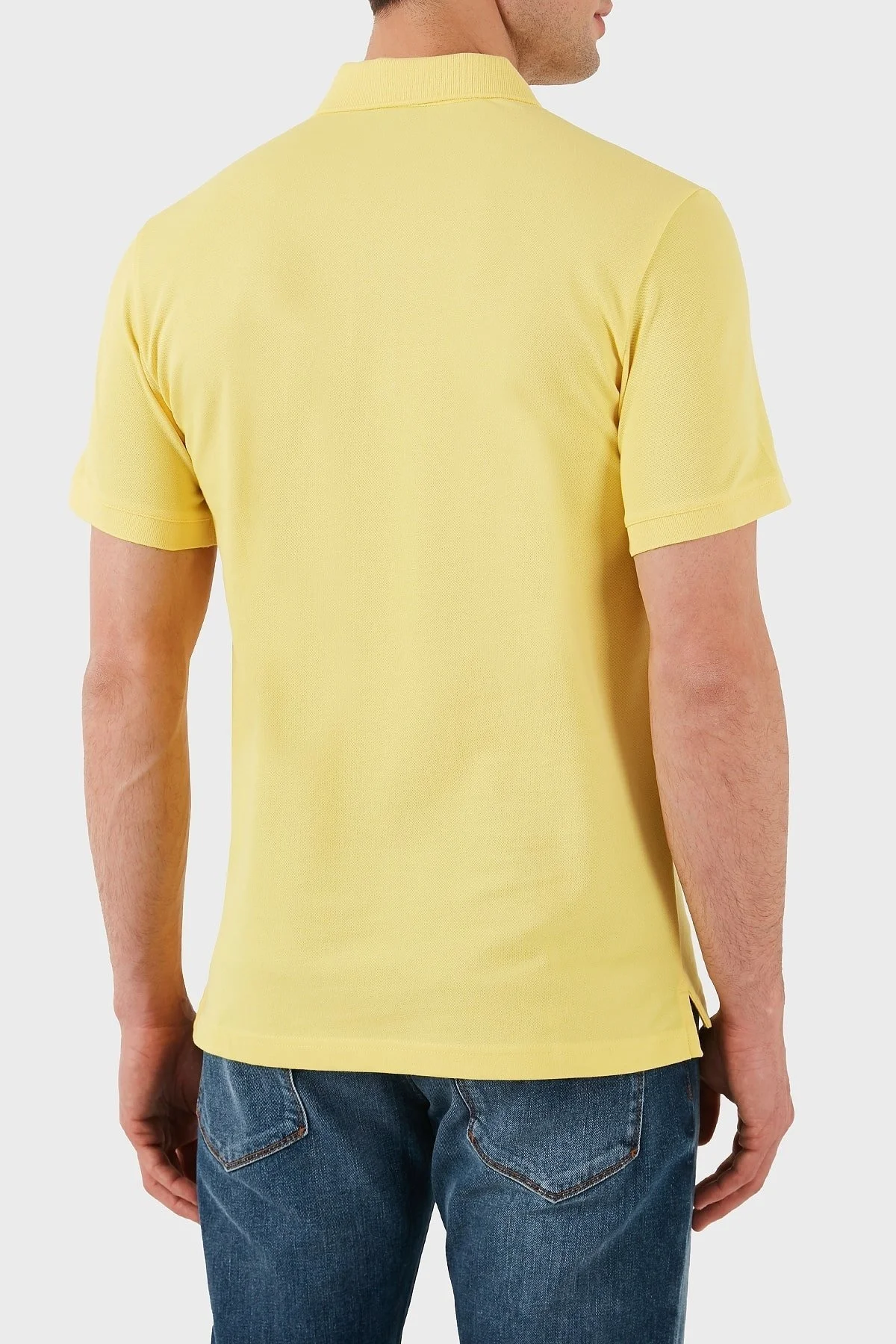 Emporio Armani Streç Pamuklu Regular Fit Düğmeli Erkek Polo Yaka T Shirt EM001380 AF12331 U2137 SARI - 3