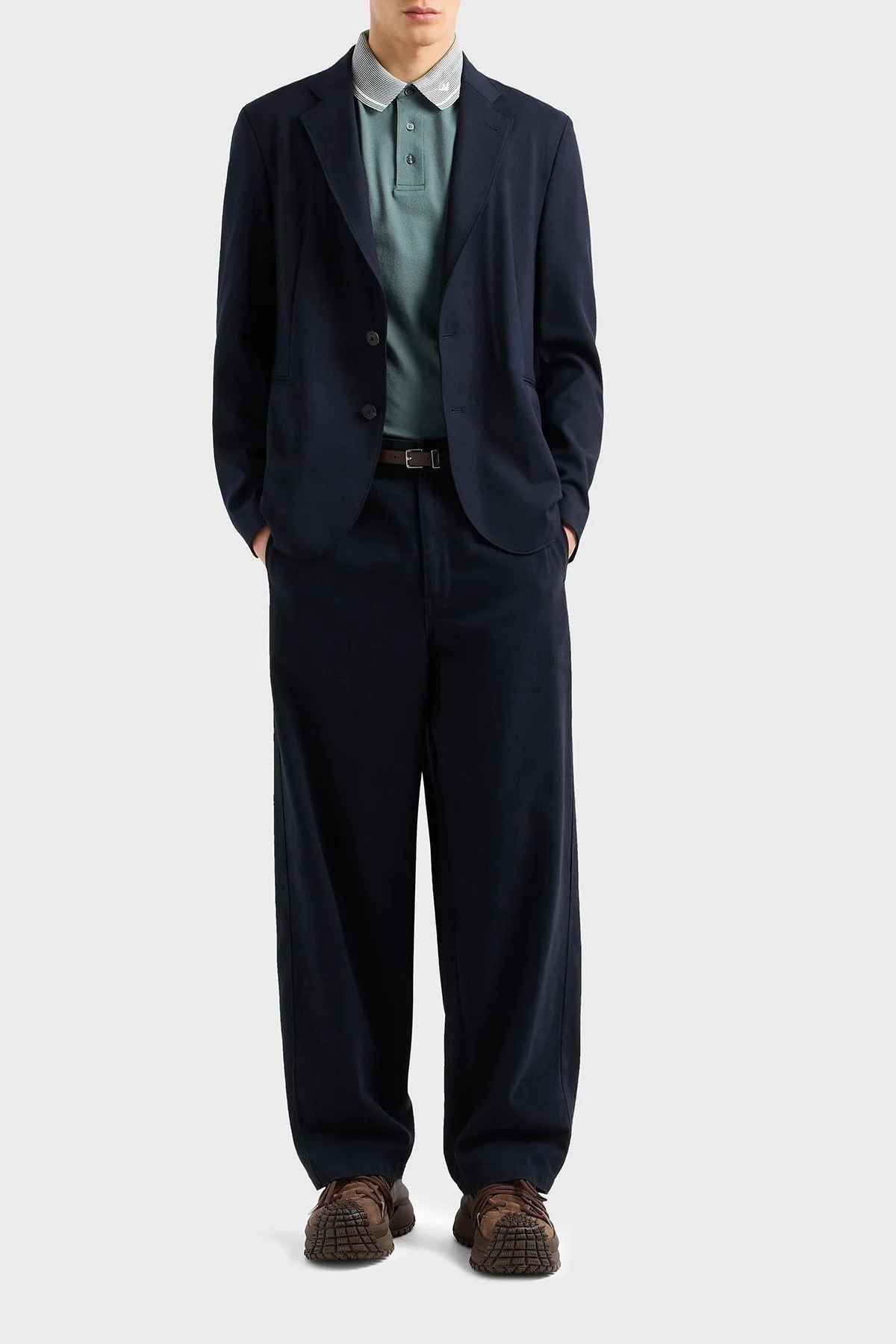 Emporio Armani Streç Pamuklu Regular Fit Düğmeli Polo Yaka Erkek Polo Yaka T Shirt EM000852 AF12955 F9046 HAKİ - 7