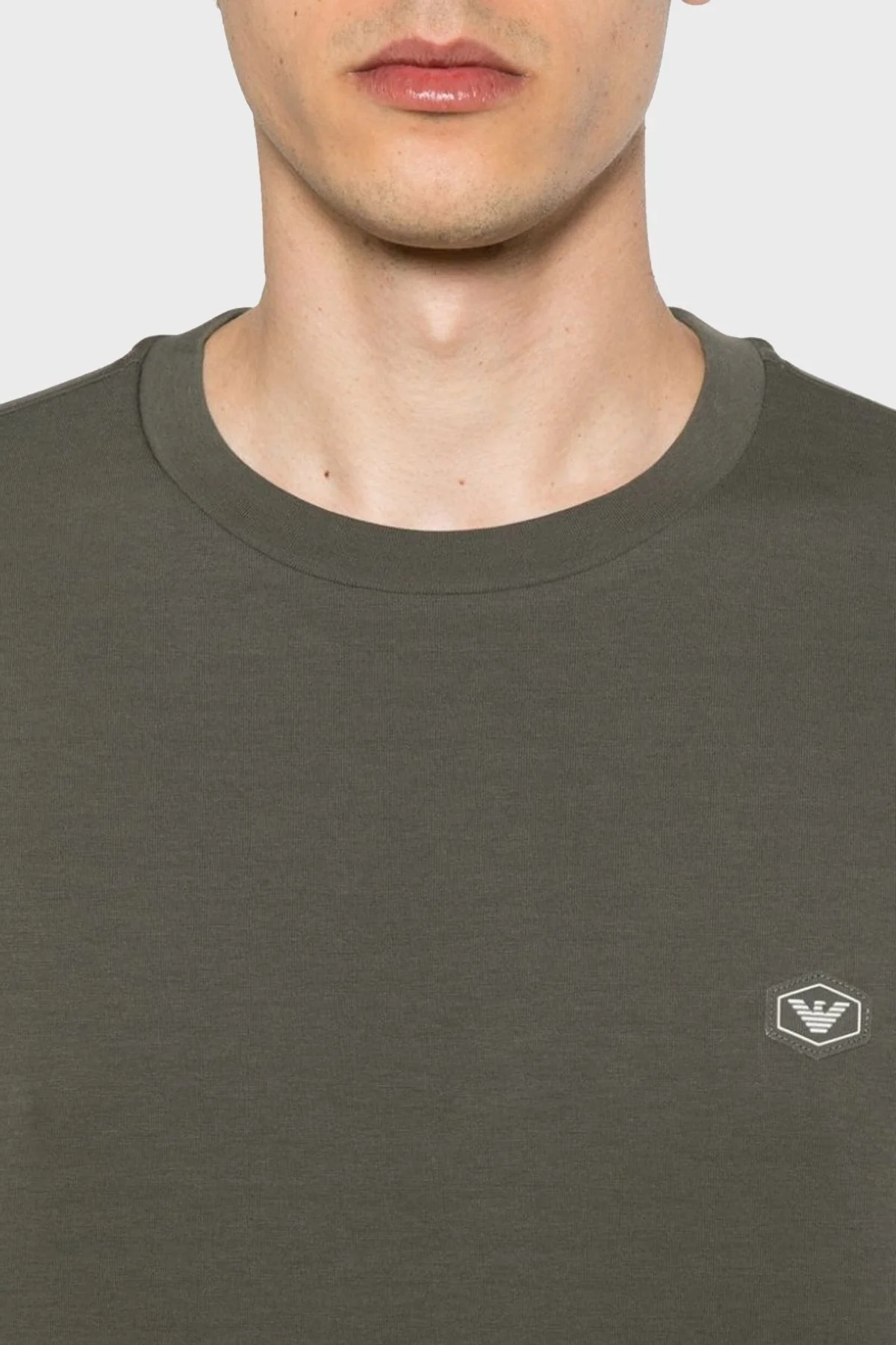 Emporio Armani Streç Pamuklu Regular Fit Erkek Sweat 8N1MD1 1JHSZ 06K0 HAKİ - 4