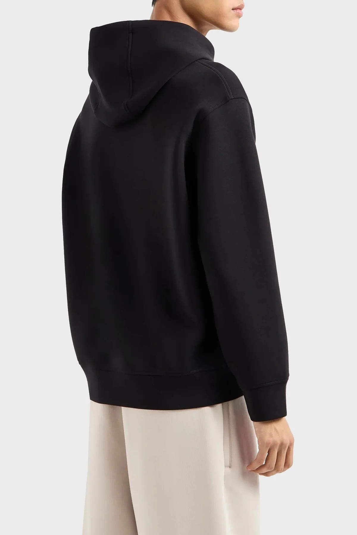 Emporio Armani Streç Pamuklu Regular Fit Kapüşonlu Erkek Sweat 6D1M94 1JHSZ 0036 SİYAH - 3