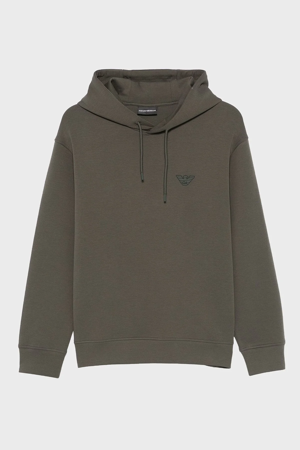 Emporio Armani Streç Pamuklu Regular Fit Kapüşonlu Erkek Sweat 6D1M94 1JHSZ 0661 HAKİ - 5