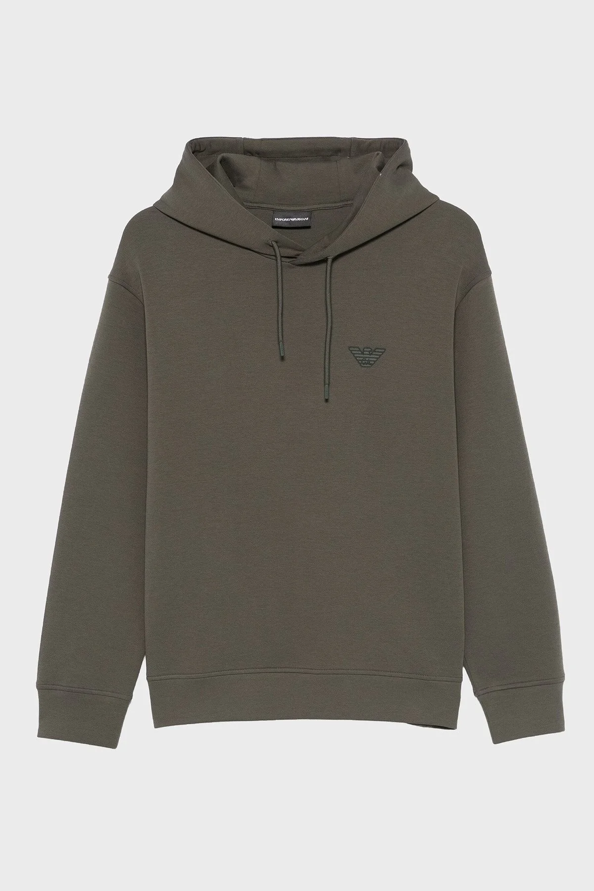 Emporio Armani Streç Pamuklu Regular Fit Kapüşonlu Erkek Sweat 6D1M94 1JHSZ 0661 HAKİ - 5