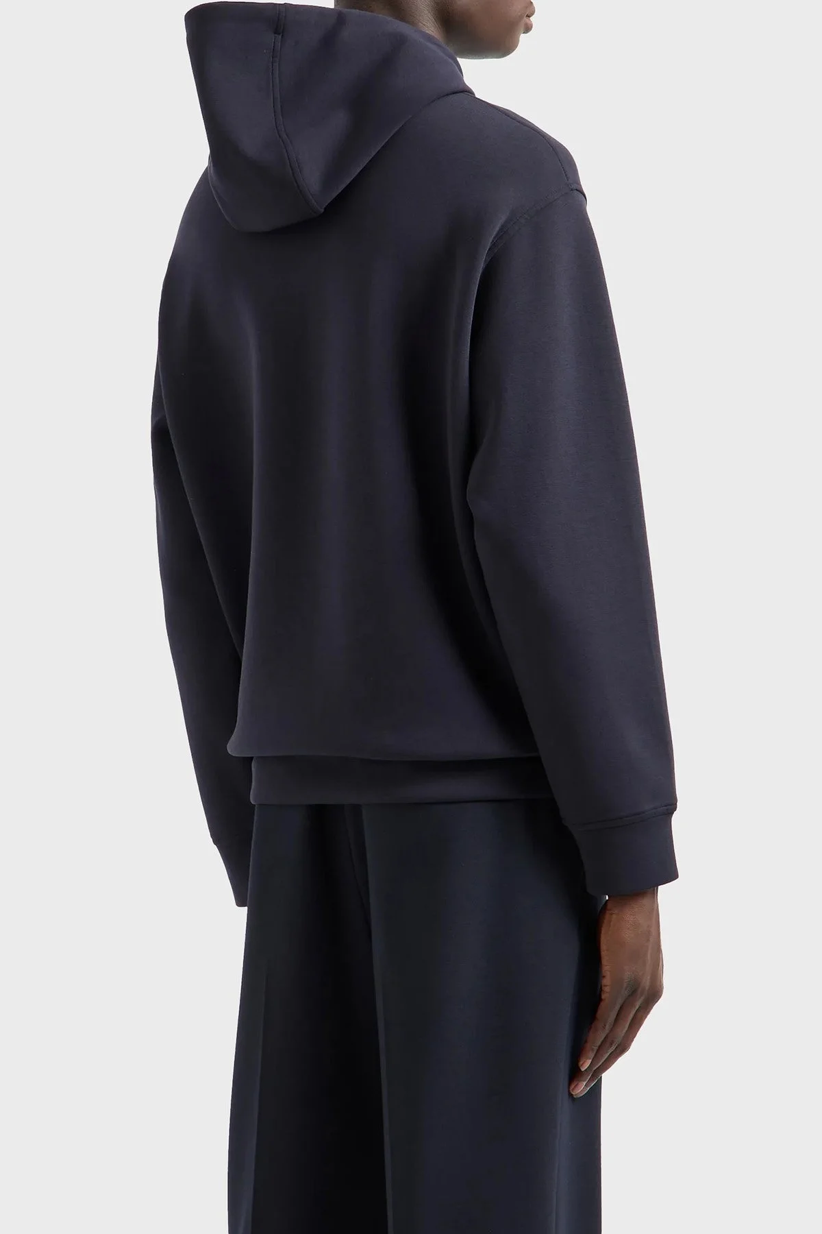 Emporio Armani Streç Pamuklu Regular Fit Kapüşonlu Erkek Sweat 6D1M94 1JHSZ 0950 LACİVERT - 3