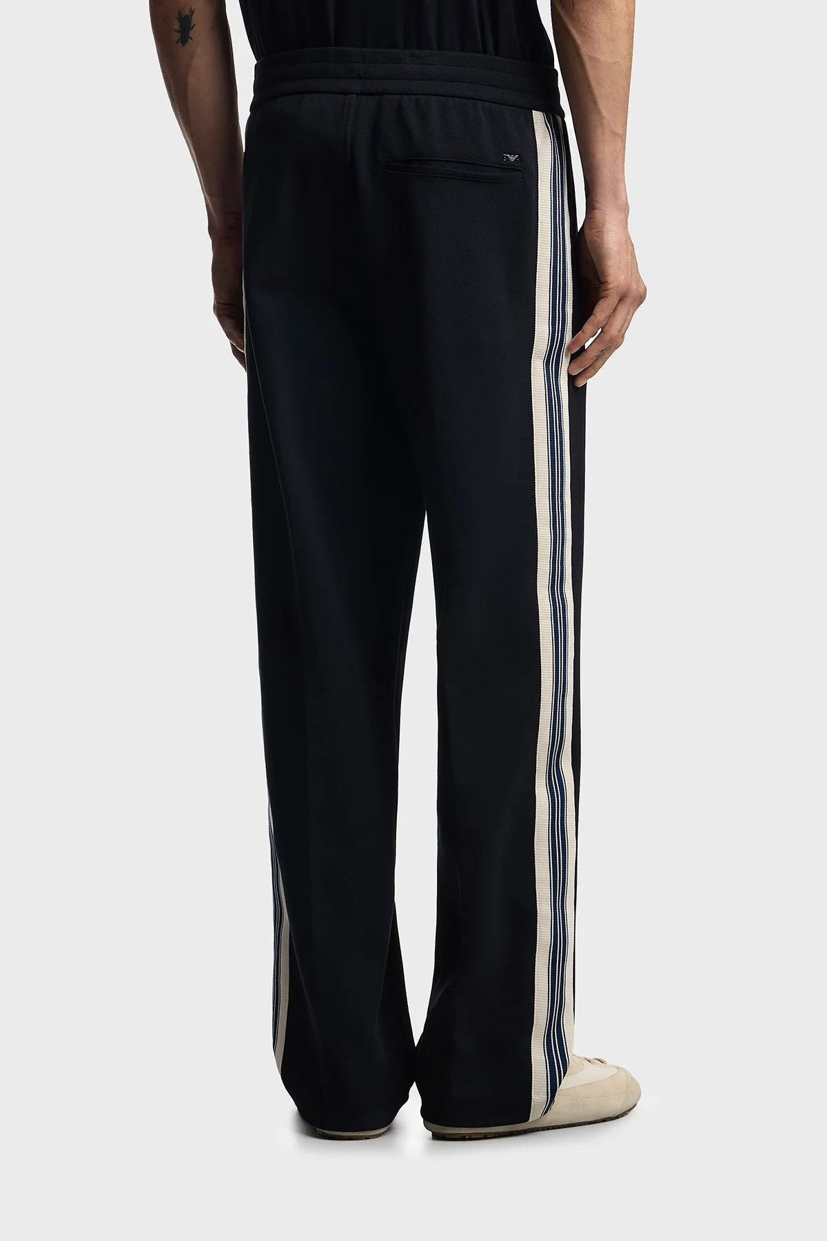 Emporio Armani Streç Pamuklu Regular Fit Normal Bel Bol Paça Jogger Erkek Pantolon EM002873 AF13488 UB118 LACİVERT - 3