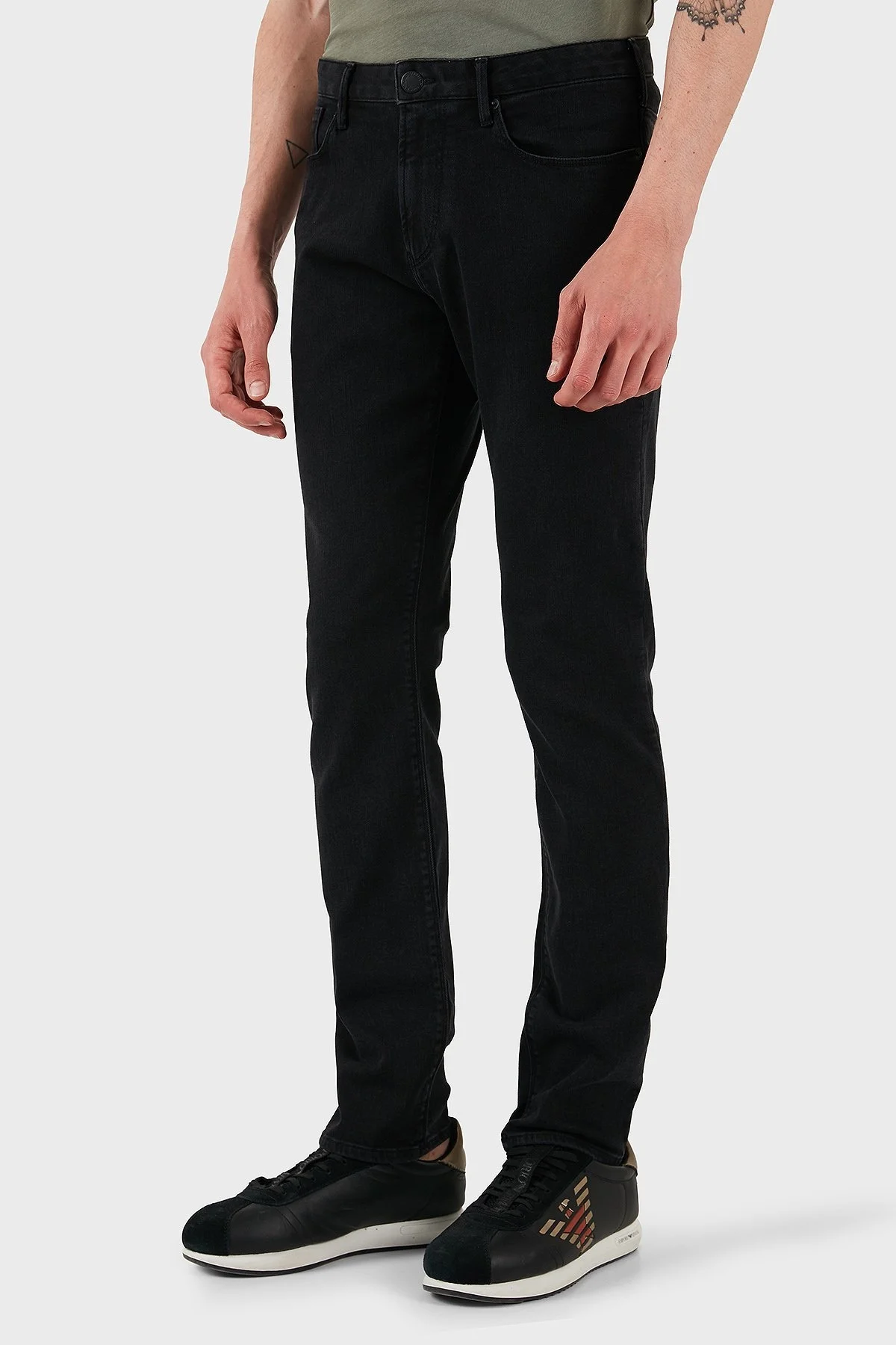 Emporio Armani Streç Pamuklu Regular Fit Normal Bel Düz Paça Jeans Erkek Kot Pantolon EM000121 AF14119 M8001 GRİ - 8