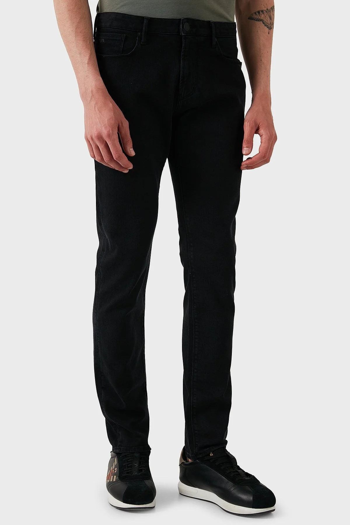 Emporio Armani Streç Pamuklu Regular Fit Normal Bel Düz Paça Jeans Erkek Kot Pantolon EM000121 AF14119 M8001 GRİ - 10